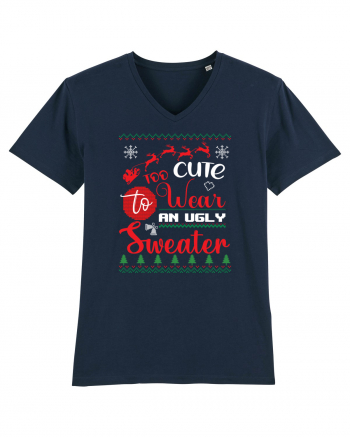 Too cute to wear an ugly sweater French Navy