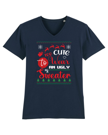 Too cute to wear an ugly sweater French Navy