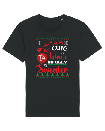 Too cute to wear an ugly sweater Black