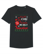 Too cute to wear an ugly sweater Tricou mânecă scurtă guler larg Bărbat Skater