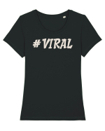#Viral v1 Tricou mânecă scurtă guler larg fitted Damă Expresser