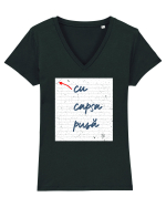 Cu capsa pusă Tricou mânecă scurtă guler V Damă Evoker