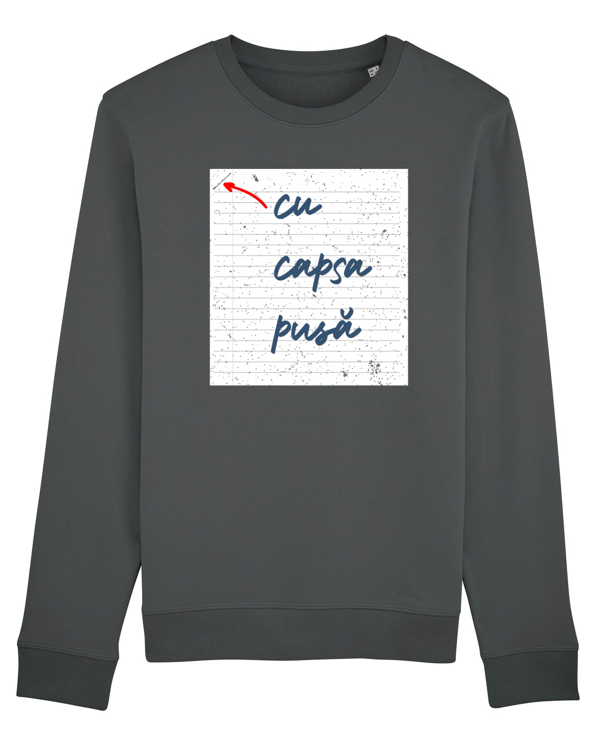 Bluză mânecă lungă Unisex Rise Anthracite