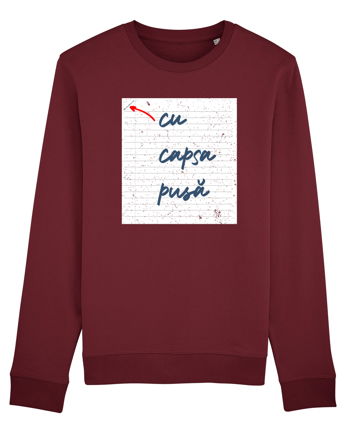 Bluză mânecă lungă Unisex Rise Burgundy