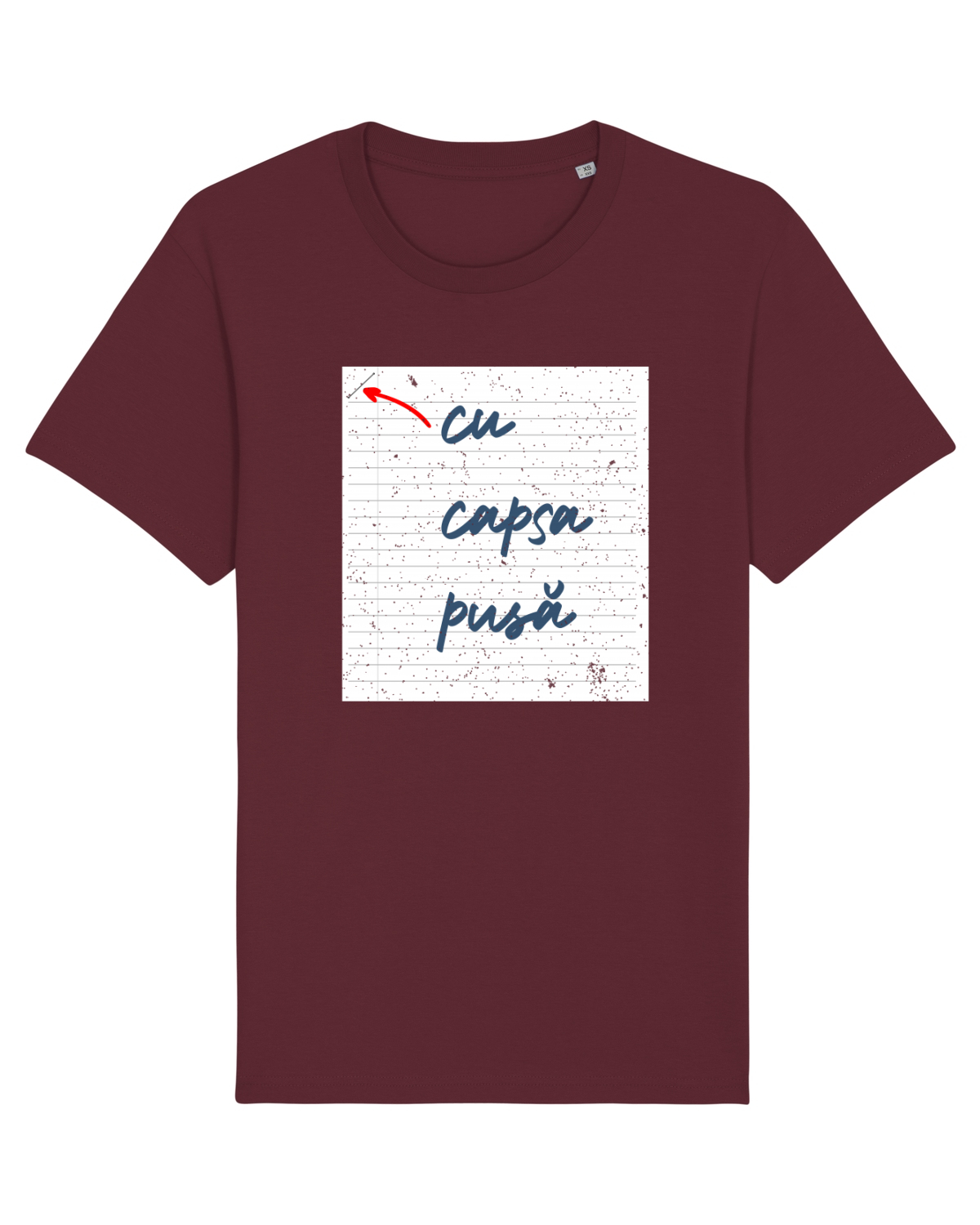 Tricou mânecă scurtă Unisex Rocker Burgundy