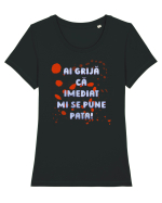 Mi se pune pata Tricou mânecă scurtă guler larg fitted Damă Expresser