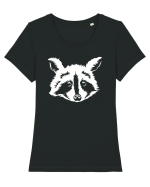 Raccoon Tricou mânecă scurtă guler larg fitted Damă Expresser
