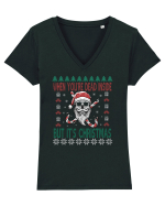 When You're Dead Inside But It's Christmas Tricou mânecă scurtă guler V Damă Evoker