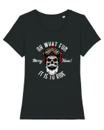 Oh What Fun It Is To Ride Tricou mânecă scurtă guler larg fitted Damă Expresser