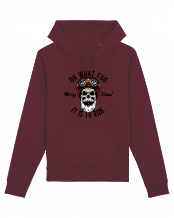 Oh What Fun It Is To Ride Black Skull Burgundy