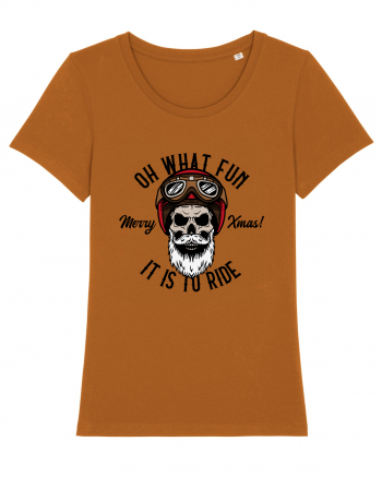 Oh What Fun It Is To Ride Black Skull Roasted Orange