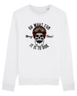 Oh What Fun It Is To Ride Black Skull Bluză mânecă lungă Unisex Rise