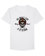 Oh What Fun It Is To Ride Black Skull Tricou mânecă scurtă guler larg Bărbat Skater