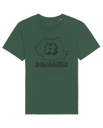 cu iz românesc: Hashtag Romania Bottle Green