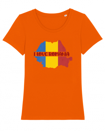 cu iz românesc: I love Romania Bright Orange