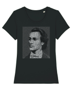 cu iz românesc: Mihai Eminescu Tricou mânecă scurtă guler larg fitted Damă Expresser