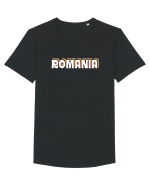 cu iz românesc: Retro Romania Tricou mânecă scurtă guler larg Bărbat Skater