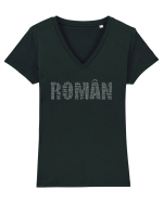 cu iz românesc: Român Tricou mânecă scurtă guler V Damă Evoker