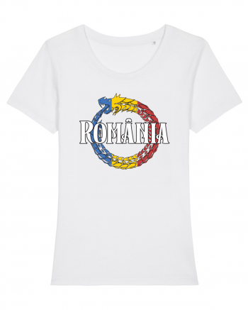 cu iz românesc: România - dragon tricolor White