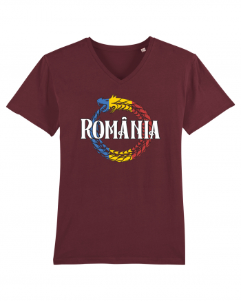 cu iz românesc: România - dragon tricolor Burgundy