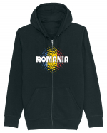cu iz românesc: România - fundal tricolor #1 Hanorac cu fermoar Unisex Connector