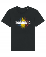 cu iz românesc: România - fundal tricolor #1 Tricou mânecă scurtă Unisex Rocker