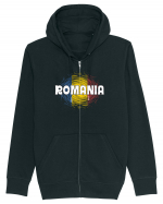 cu iz românesc: România - fundal tricolor #2 Hanorac cu fermoar Unisex Connector
