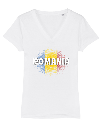 cu iz românesc: România - fundal tricolor #2 White