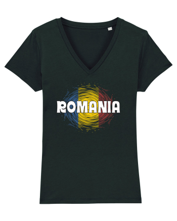 cu iz românesc: România - fundal tricolor #2 Black