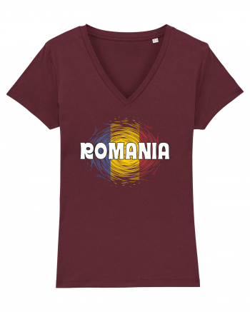 cu iz românesc: România - fundal tricolor #2 Burgundy