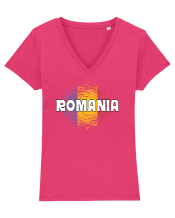 cu iz românesc: România - fundal tricolor #2 Raspberry