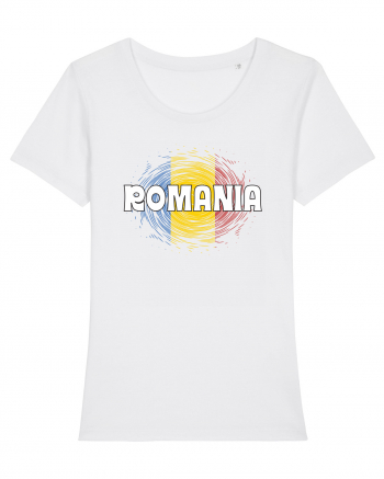 cu iz românesc: România - fundal tricolor #2 White