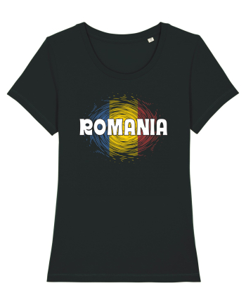 cu iz românesc: România - fundal tricolor #2 Black