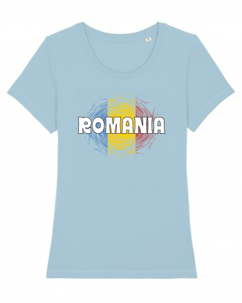 cu iz românesc: România - fundal tricolor #2 Sky Blue