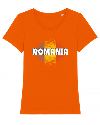 cu iz românesc: România - fundal tricolor #2 Bright Orange