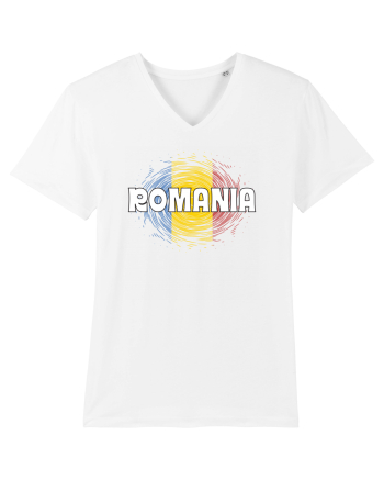 cu iz românesc: România - fundal tricolor #2 White