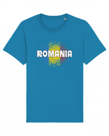 cu iz românesc: România - fundal tricolor #2 Azur