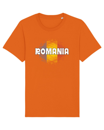 cu iz românesc: România - fundal tricolor #2 Bright Orange