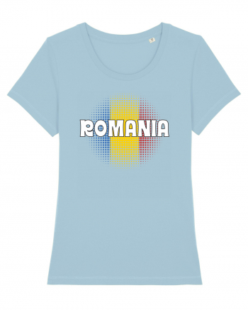 cu iz românesc: România - fundal tricolor #3 Sky Blue