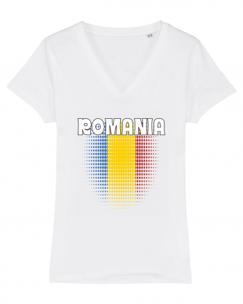 cu iz românesc: România - fundal tricolor #4 White