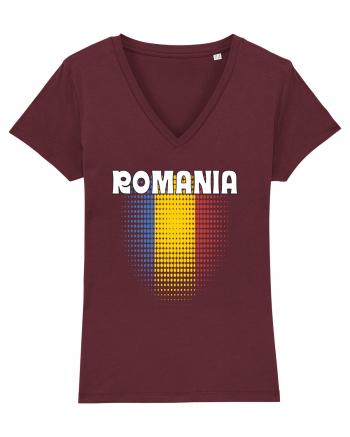 cu iz românesc: România - fundal tricolor #4 Burgundy