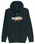cu iz românesc: România - fundal tricolor #5 Hanorac cu fermoar Unisex Connector
