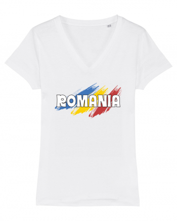 cu iz românesc: România - fundal tricolor #5 White