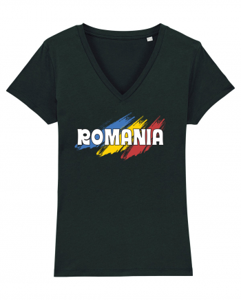 cu iz românesc: România - fundal tricolor #5 Black