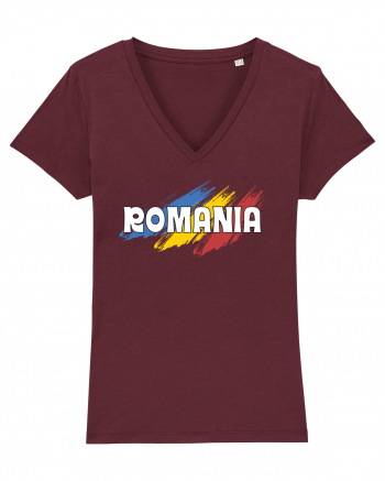 cu iz românesc: România - fundal tricolor #5 Burgundy