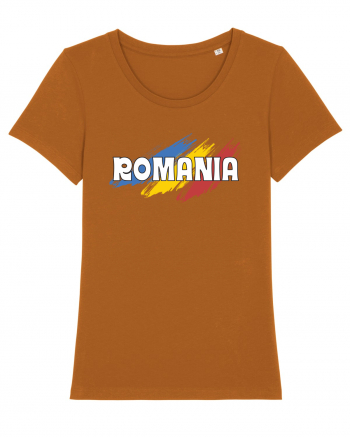 cu iz românesc: România - fundal tricolor #5 Roasted Orange