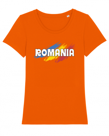 cu iz românesc: România - fundal tricolor #5 Bright Orange