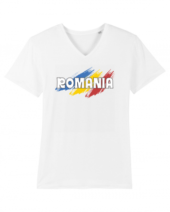 cu iz românesc: România - fundal tricolor #5 White