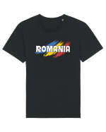 cu iz românesc: România - fundal tricolor #5 Tricou mânecă scurtă Unisex Rocker