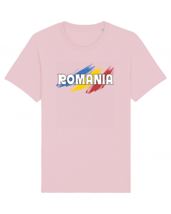 cu iz românesc: România - fundal tricolor #5 Cotton Pink